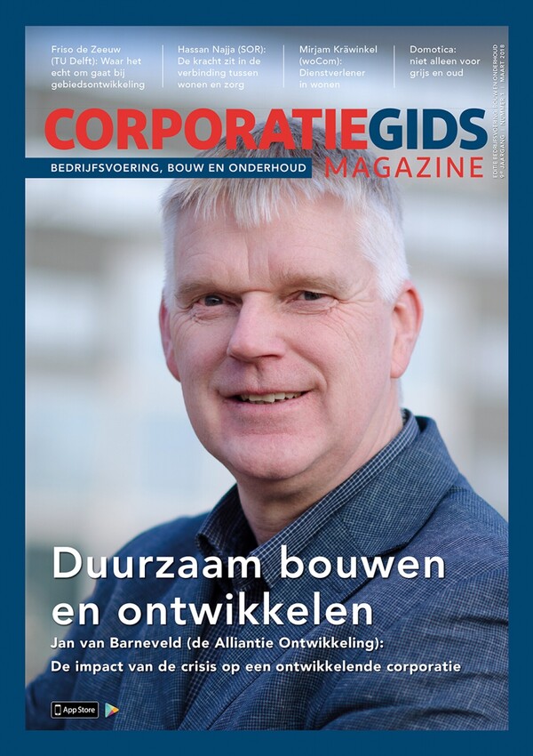 Cover CorporatieGids Magazine - Maart 2018 Editie: Bedrijfsvoering, Bouw en Onderhoud	