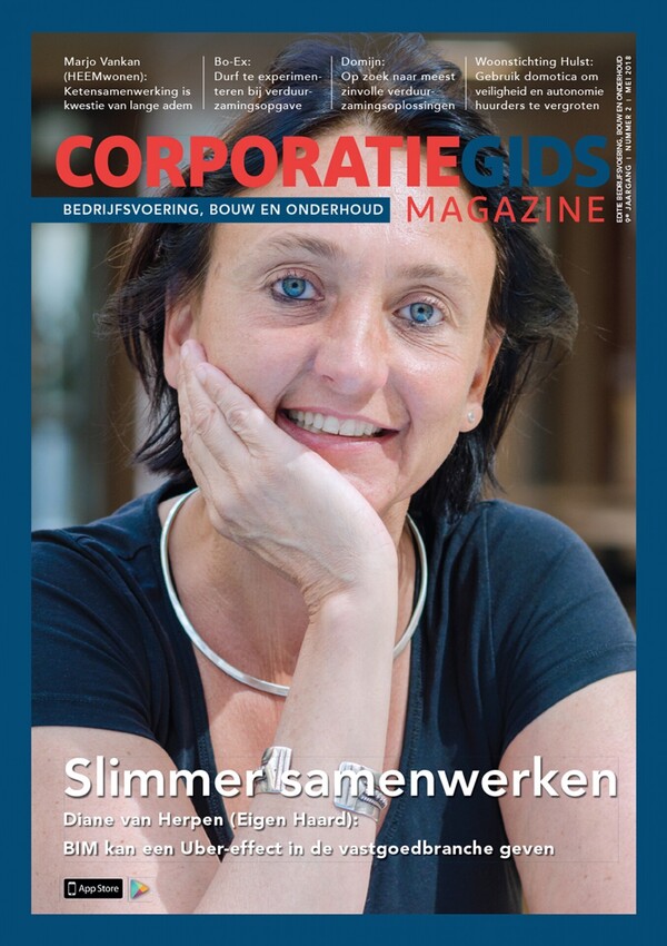Cover CorporatieGids Magazine - Juni 2018 Editie: Bedrijfsvoering, Bouw en Onderhoud	