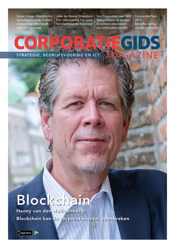 Cover CorporatieGids Magazine - September 2018 Editie: Strategie, Bedrijfsvoering en ICT	