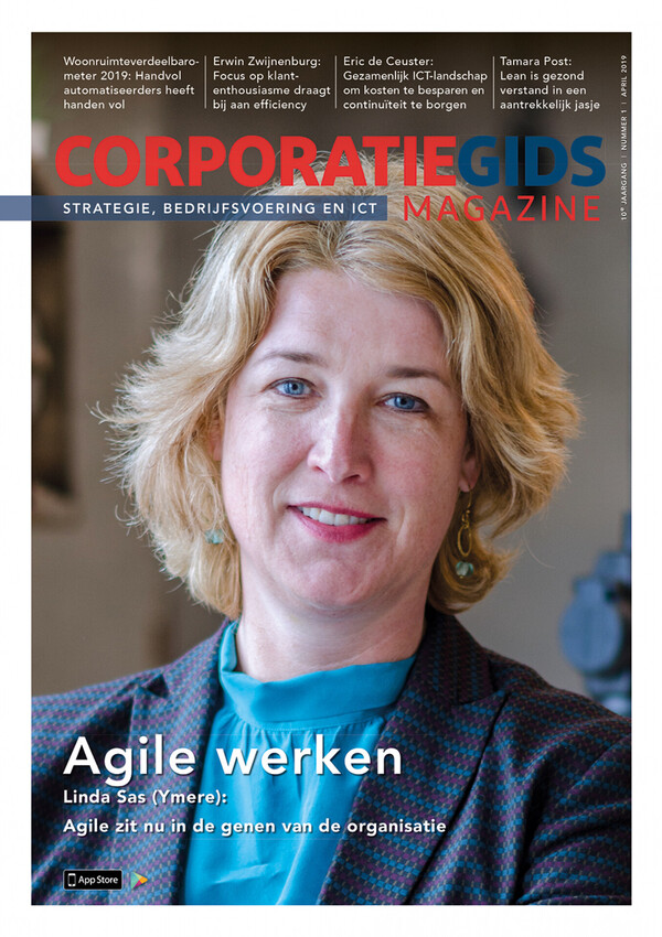 Cover CorporatieGids Magazine - April 2019 Editie: Strategie, Bedrijfsvoering en ICT	