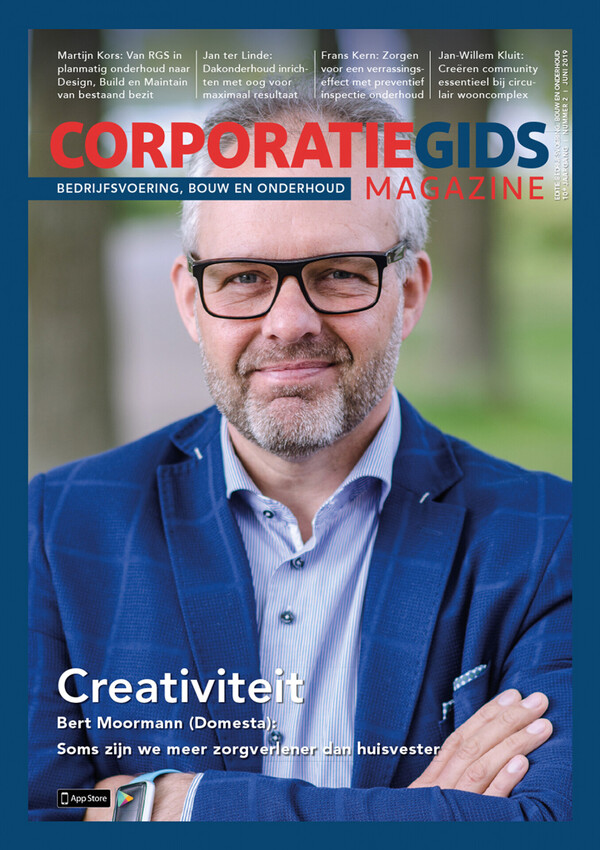 Cover CorporatieGids Magazine - Juni 2019 Editie: Bedrijfsvoering, Bouw en Onderhoud