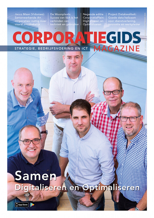Cover CorporatieGids Magazine - September 2019 Editie: Strategie, Bedrijfsvoering en ICT